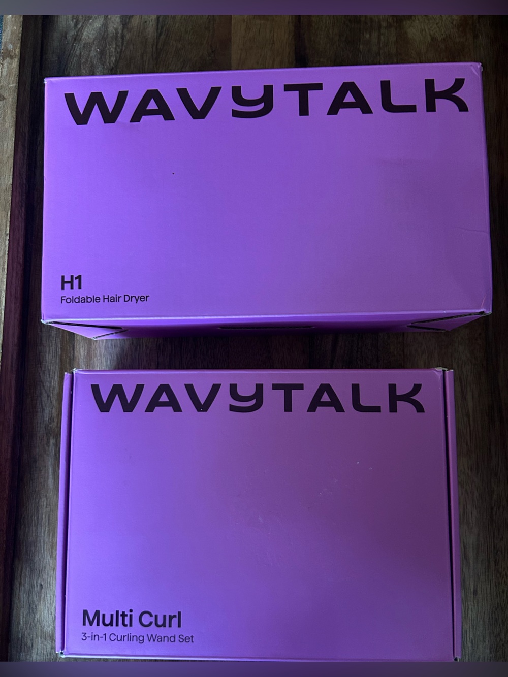 WAVY TALK H1 Foldable Hair Dryer & Multi Curl Wand Set. Bundle. NEW